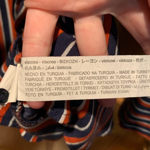 Zara Striped Long Sleeve Button Front Shirt XS - Picture 6 of 6